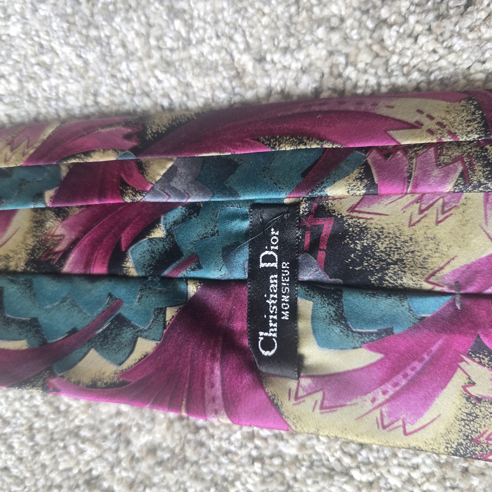 Christian Dior Multicolor Patterned Tie Dior Tie … - image 4